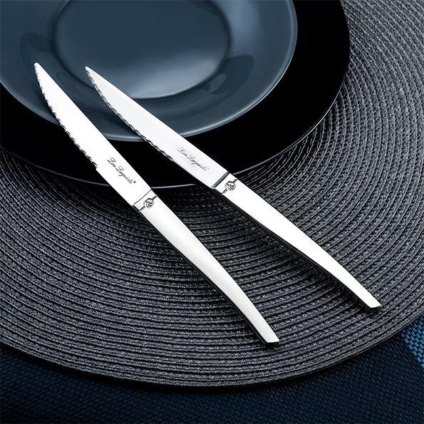 Actual product image Amefa JET - 6-pc steak knives in grey block - mirror (6 Piece, Knife)