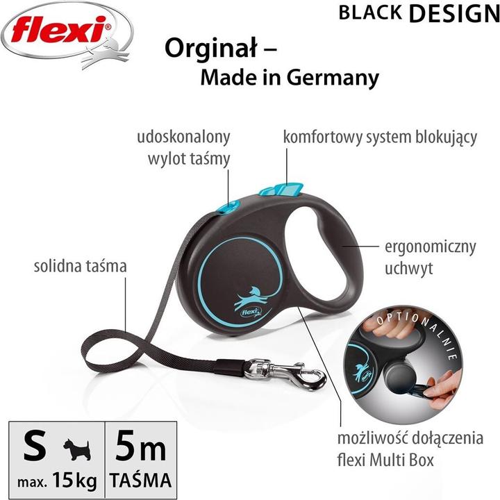 Immagine prodotto Flexi Cintura nera di design (S, Cane, Generale)