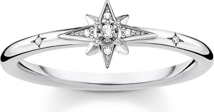 Produktbild Thomas Sabo Ring Stern Mit Steinen Silber (58, 925 Silber)
