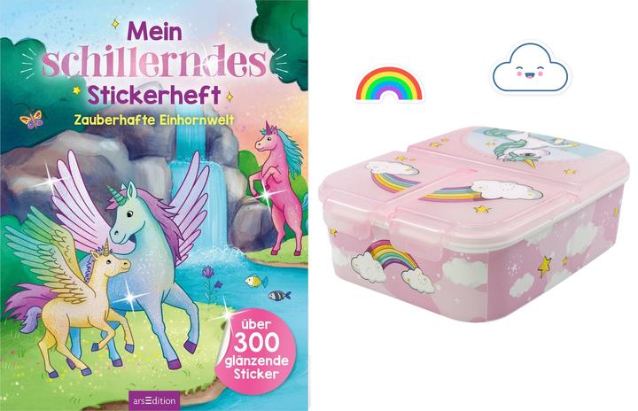 Produktbild Stor Einhorn - Geschenkset Buch und Lunchbox