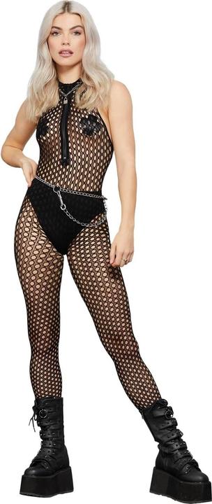 Actual product image Fever Womens/Ladies Zipped Bodystocking (One size)