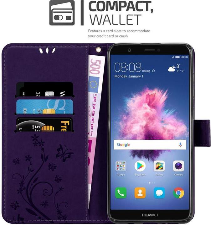 Produktbild Cadorabo Flower Book Cover (Huawei Enjoy 7S)