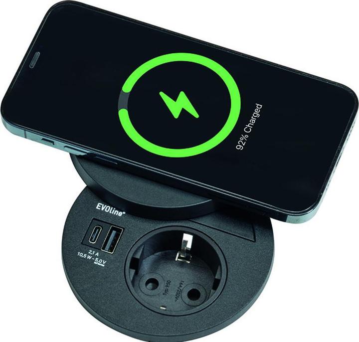 Produktbild Evoline Einsetz-Modul ® Circle80, Qi-Charger (1 Stk.)