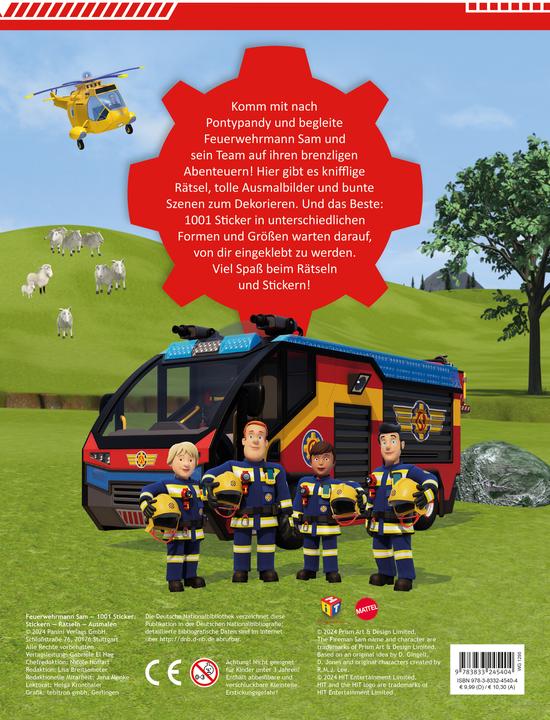 Produktbild Panini Feuerwehrmann Sam: 1001 Sticker: Stickern - Rätseln - Ausmalen
