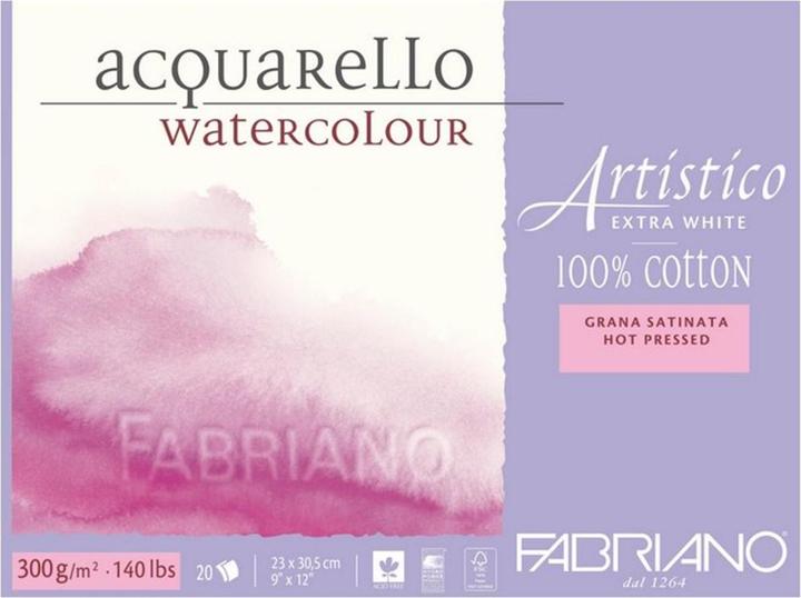 Image du produit Fabriano Bloc d'aquarelle Artistico Extra White (23 x 30,5 cm)