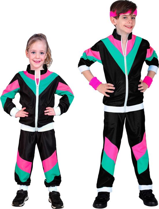 Produktbild Widmann 80er Jahre Schwarzer Jogginganzug für Kinder (158, 164)