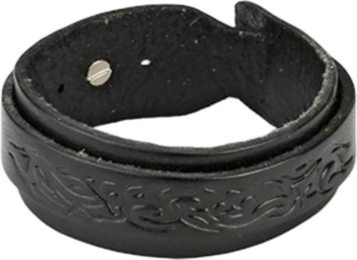 Image du produit Star Piercing Bracelet en cuir noir avec design tribal (Cuir, sans laiton)