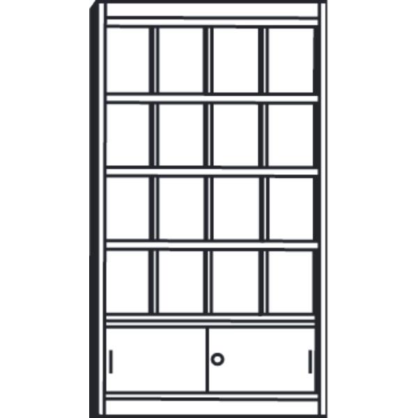 Actual product image Kerkmann Print brochure cabinet, 16 x DIN A4, light grey (A4)