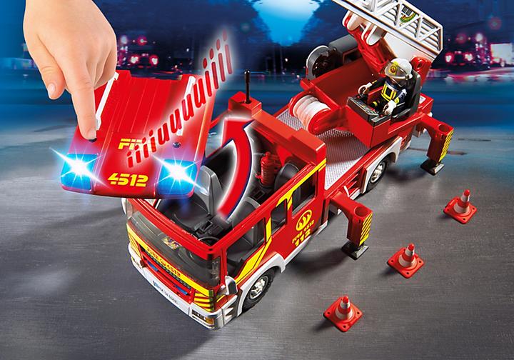 Produktbild Playmobil Feuerwehr-Leiterfahrzeug mit Licht und Sound (5362, Playmobil City Action)