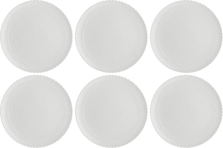 Actual product image La Porcellana Bianca Set of 6 Momenti dinner plates - White 26 cm