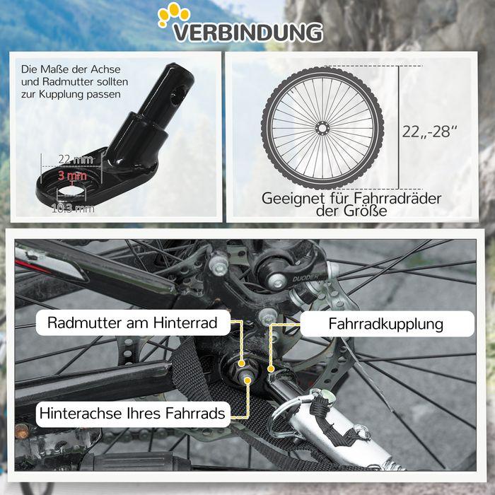 Immagine prodotto Swisshandel24 Hundeanhänger, klappbarer Fahrradanhänger mit Netzfenster, Anhänger, Rot