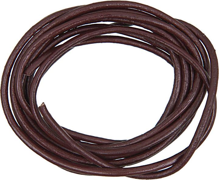 Produktbild Rico Lederband, dunkelbraun 2 mm, 1 m
