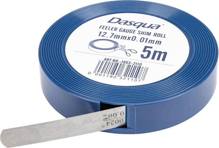 Image du produit Dasqua 1803-2110 Bande de jauge d'épaisseur en acier inoxydable 1 pc. Épaisseur : 0,01 mm (500 cm)