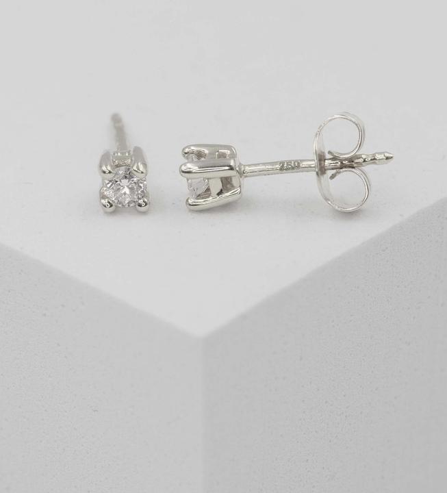 Image du produit Muau Boucles d'oreilles monture 4 poignées (Or blanc 750)