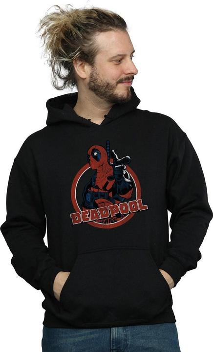 Actual product image Mens Deadpool Gun Finger Hoodie (M)