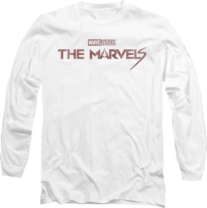 Actual product image The Marvels Unisex Adult Distressed Logo T-Shirt (XL)