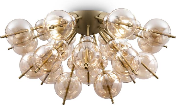 Actual product image Maytoni Bolla ceiling light 4x E27 brass amber, amber glass (E27)