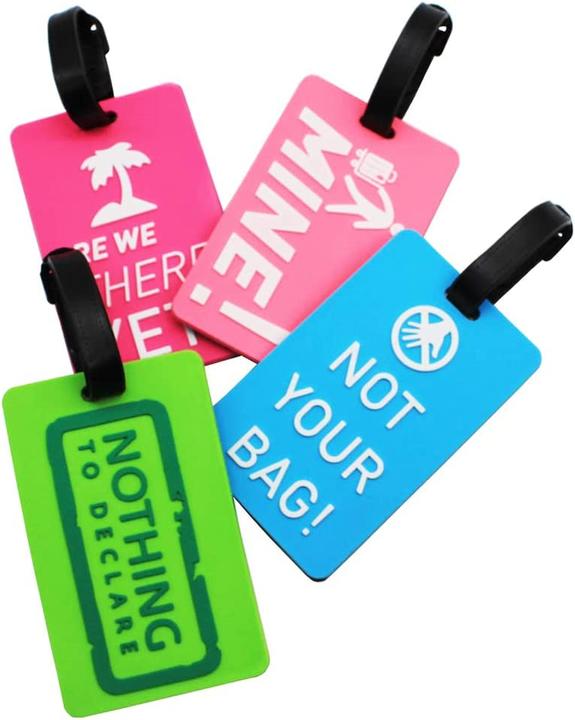 Actual product image Noya Kofferanhänger Gepäck-Etiketten Luggage Tag mit Adressschild - NOT YOUR BAG (4er Set) (Locks & Trailers)