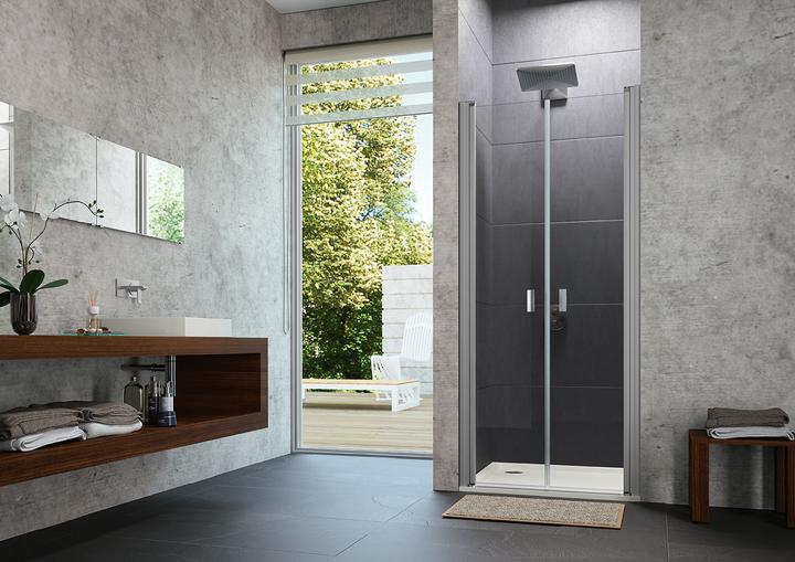 Immagine prodotto Hüppe Porta a battente di puro design in nicchia Larghezza: 100cm stop a sinistra e a destra per pi (211 cm, 110 cm, 11 cm)