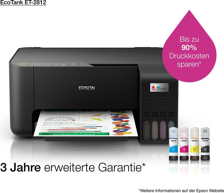 Actual product image Epson ET-2812 EcoTank (Ink tank, Colour)