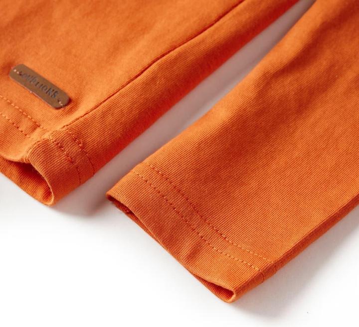 Produktbild VidaXL Kinder-Langarmshirt Dunkelorange 104,Material: 100 (104)