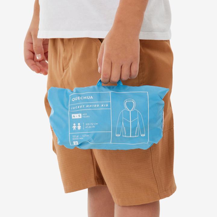 Image du produit Quechua Veste imperméable de randonnée enfant 2-6 ans, MH100 zip bleu (5, 6)