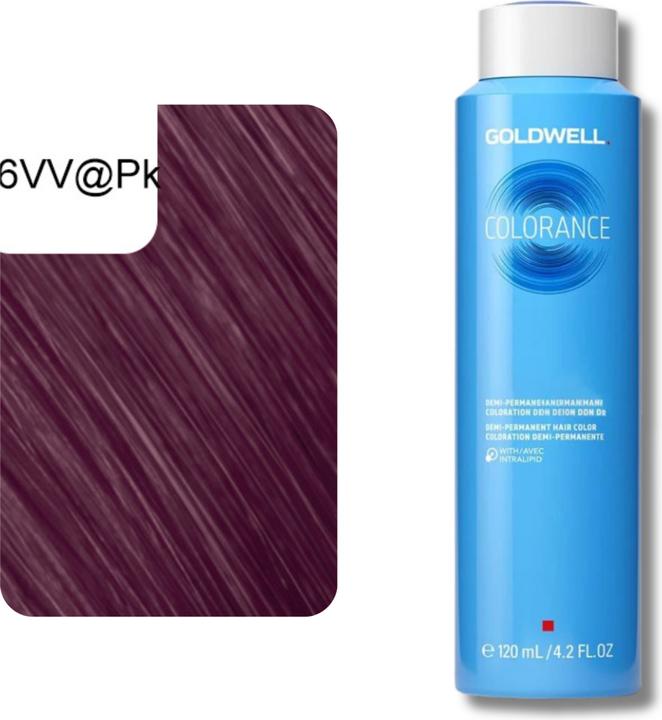 Image du produit Goldwell Colorance Depot Demi Coloration permanente des cheveux (6VV@PK - rose éluminé violet métallique)