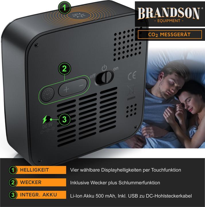 Actual product image Brandson CO2 Detector