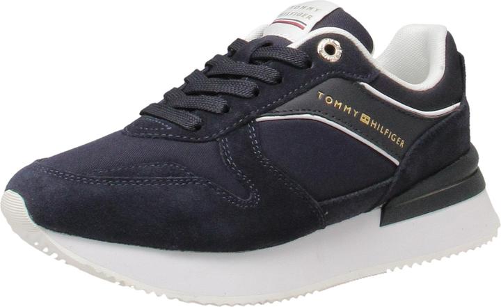Produktbild Tommy Hilfiger Damen Runner Sneaker Elevated Feminine Runner Sportschuhe, Blau (Space Blue), 38 EU (38)