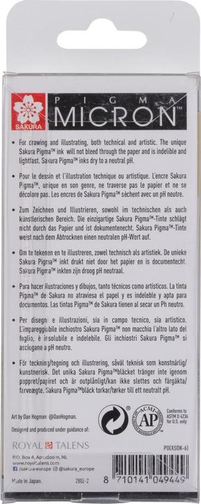Image du produit Sakura Pigma Micron (Noir, 6 x)