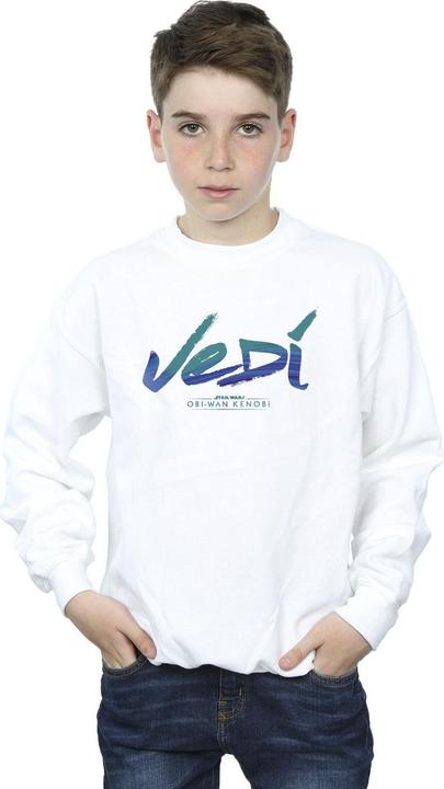 Actual product image Star Wars Boys Obi-Wan Kenobi Jedi Painted Font Sweatshirt (128)