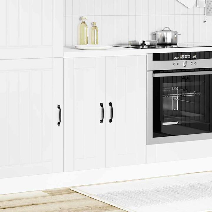 Actual product image VidaXL Built-in oven unit Lucca Black Wood-based oven unit (60 x 46 x 81.5 cm)