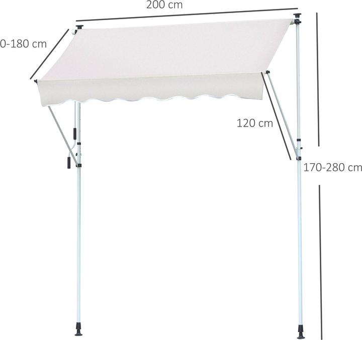 Produktbild Outsunny Markise mit Handkurbel (2 m)