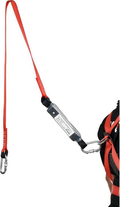 Actual product image Yato Professional lanyard with safety fall arrester made of webbing - 1.8 metre - with carabiner, YT