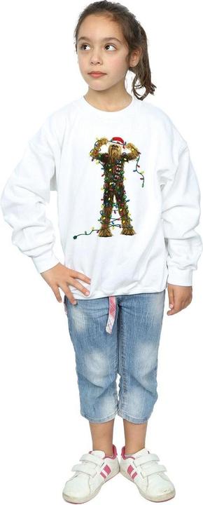 Actual product image Star Wars Girls Chewbacca Christmas Lights Sweatshirt (152, 158)