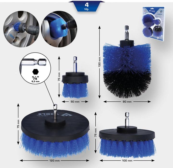 Produktbild Brilliant Tools Bürstenaufsatz-Satz