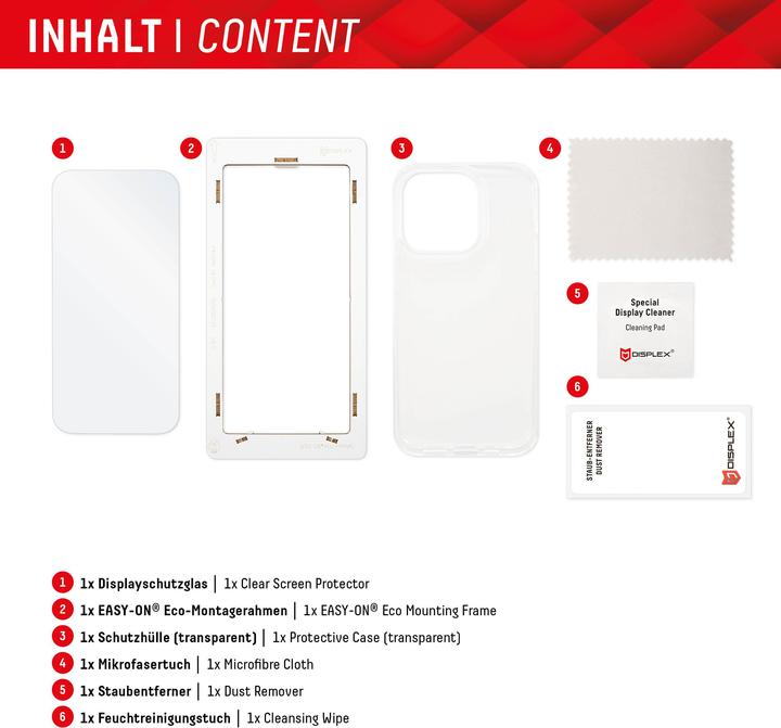 Produktbild Displex Real Glass, 2D Panzerglas + Handyhülle (1 Stück, Samsung Galaxy A54 5G)