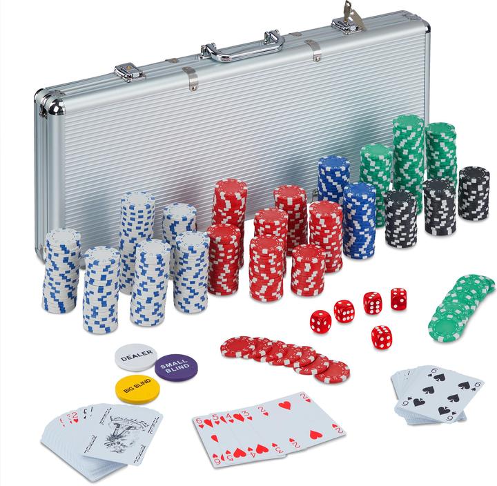 Relaxdays Coffret poker (Multilingue)