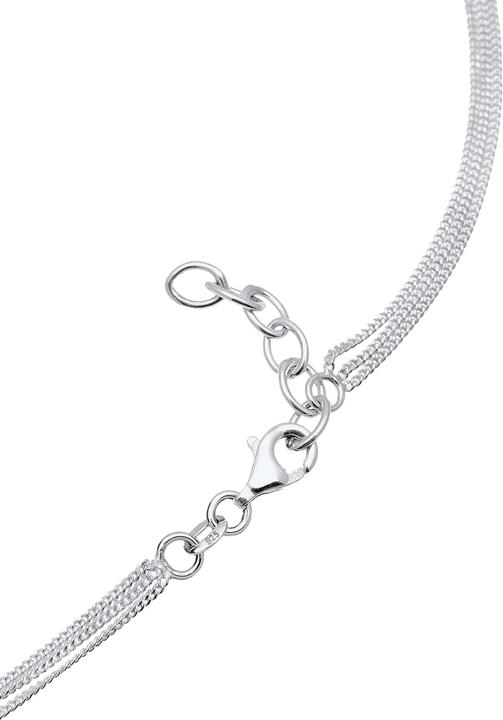 Image du produit Elli Collier Demi-Lune Layer Cristaux Argent (Argent 925 sterling plaqué or, Cristal de verre, 40 cm)