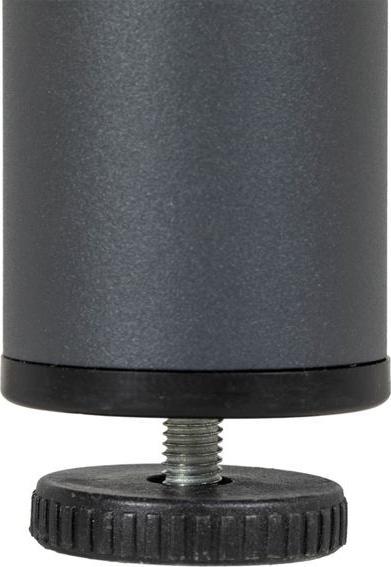 Image du produit Swisshandel24 Table de jardin table à manger 4 personnes trou de parapluie cadre à lattes HDPE gris foncé (90 cm)