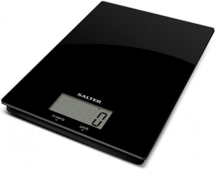 Salter 1170 BKDR Ultra Slim Glass Digital Kitchen Scale - Black