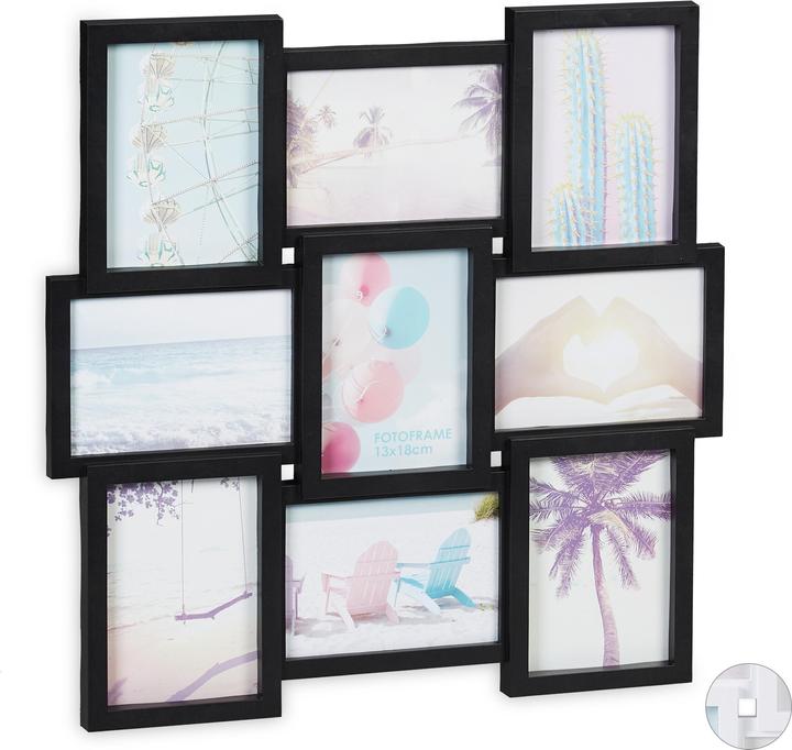 Actual product image Relaxdays Collage Picture Frame for 9 Photos (13 x 18 cm)