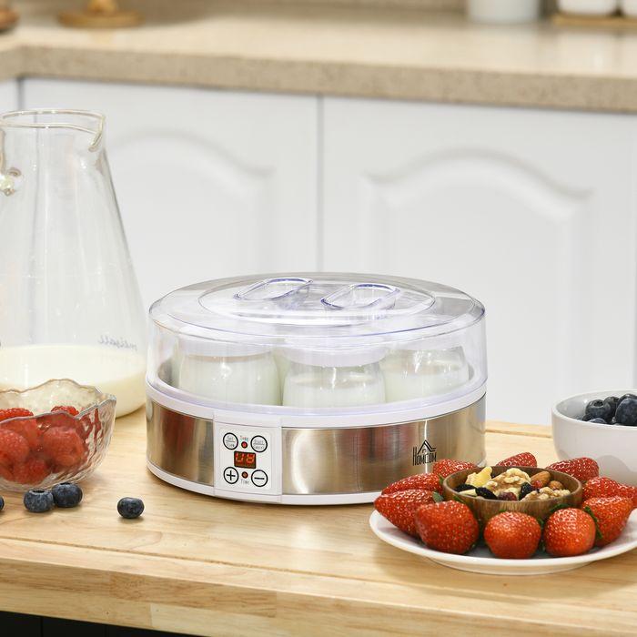 Produktbild Swisshandel24 Joghurtbereiter Joghurtmaschine mit 48 Stunden Timer, mit Temperatur-Einstellung, 7 Gläser à 180 ml