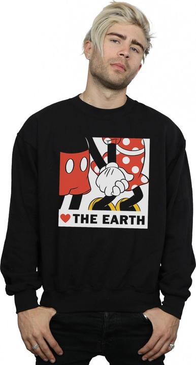 Actual product image Disney Mens Mickey Mouse Heart The Earth Sweatshirt (XL)