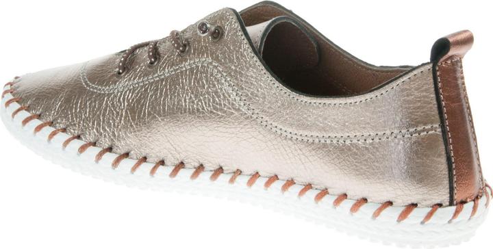 Actual product image Lunar Womens/Ladies St Ives Metallic Leather Plimsolls (39)