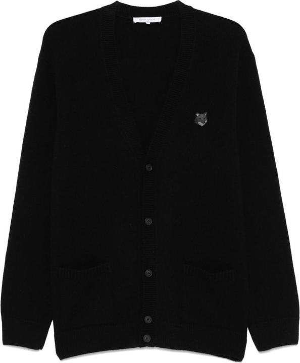 Immagine prodotto Maison Kitsune Cardigan regolare con patch a forma di testa di volpe (M)