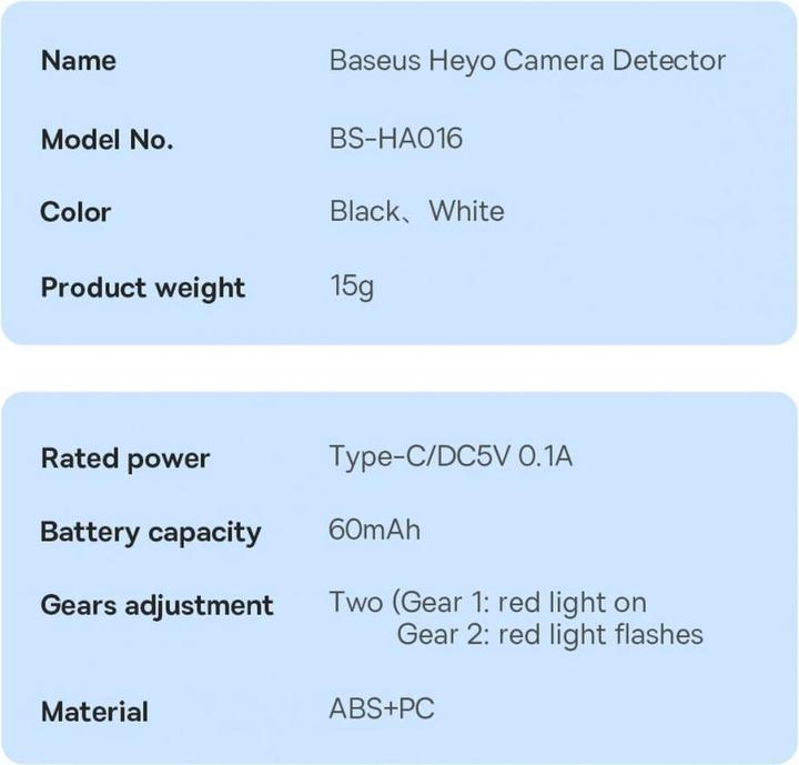 Produktbild Baseus Heyo Camera Detector (Diverse)