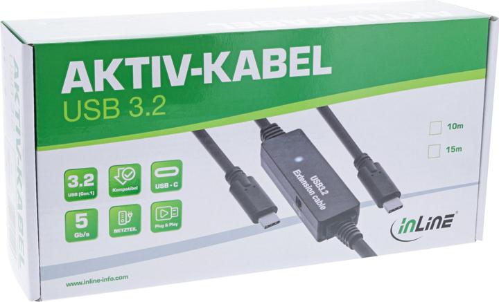 Actual product image InLine USB 3.2 Gen.1 active cable (15 m, USB 3.2 Gen 1)