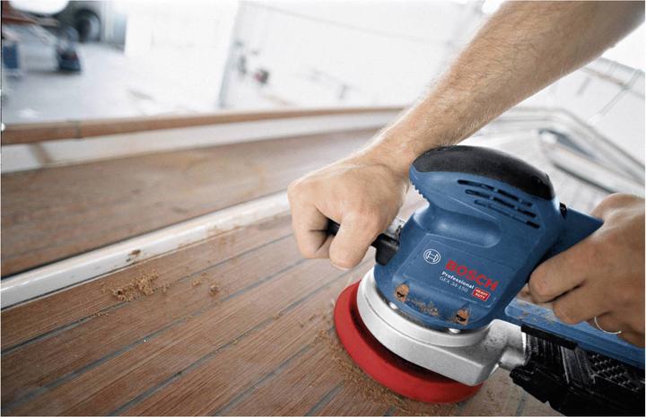 Produktbild Bosch Professional Exzenterschleifer GEX 34-150, Schleifteller, 1 x Pap.staub-btl., 1 x Absaugad. (Exzenterschleifer, 340 W)