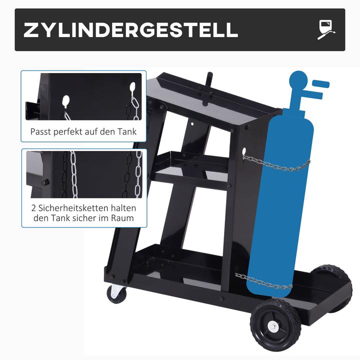 Image du produit Durhand Chariot de soudage avec chaîne de sécurité (50 kg)